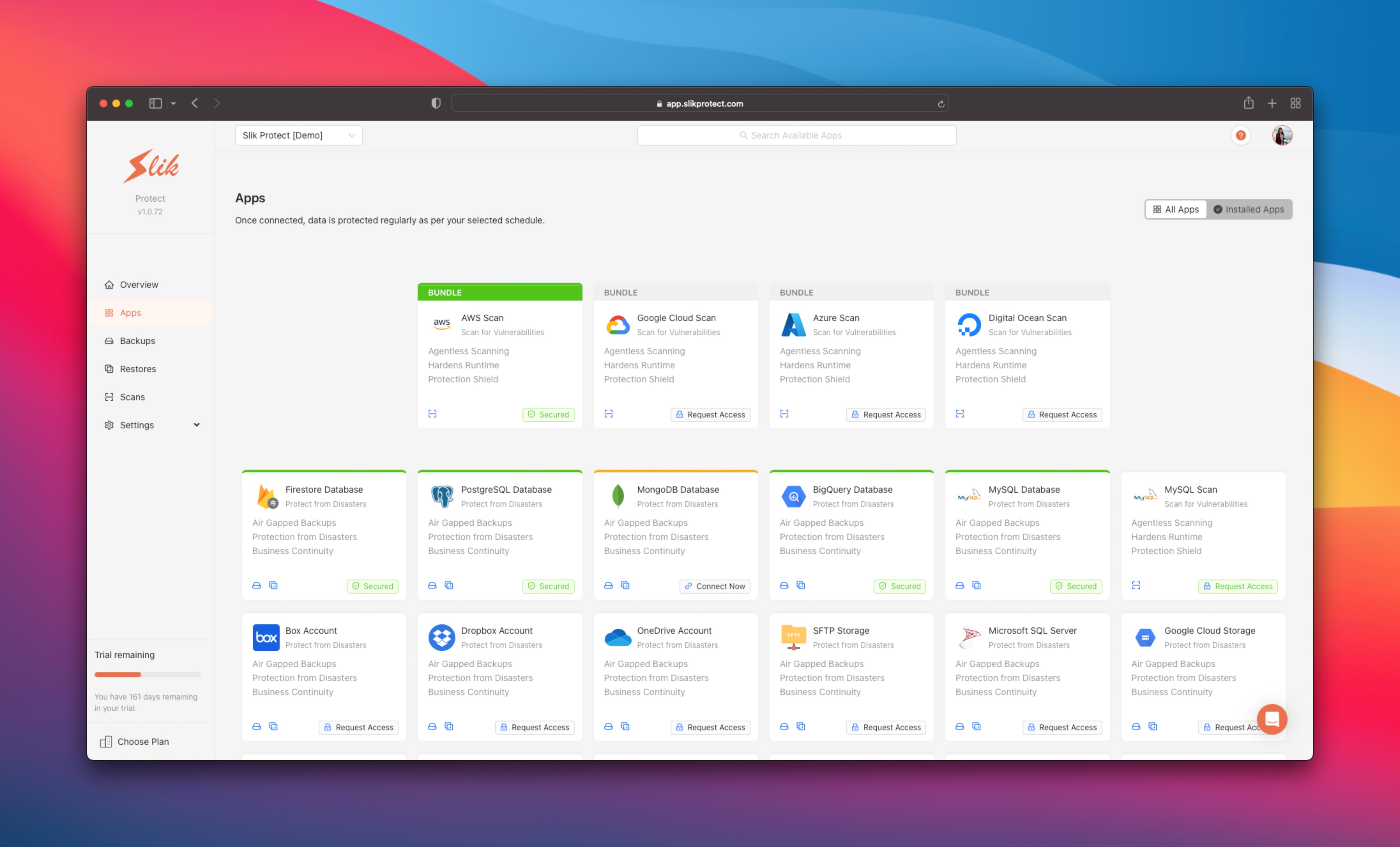 screenshot of Slik Protect